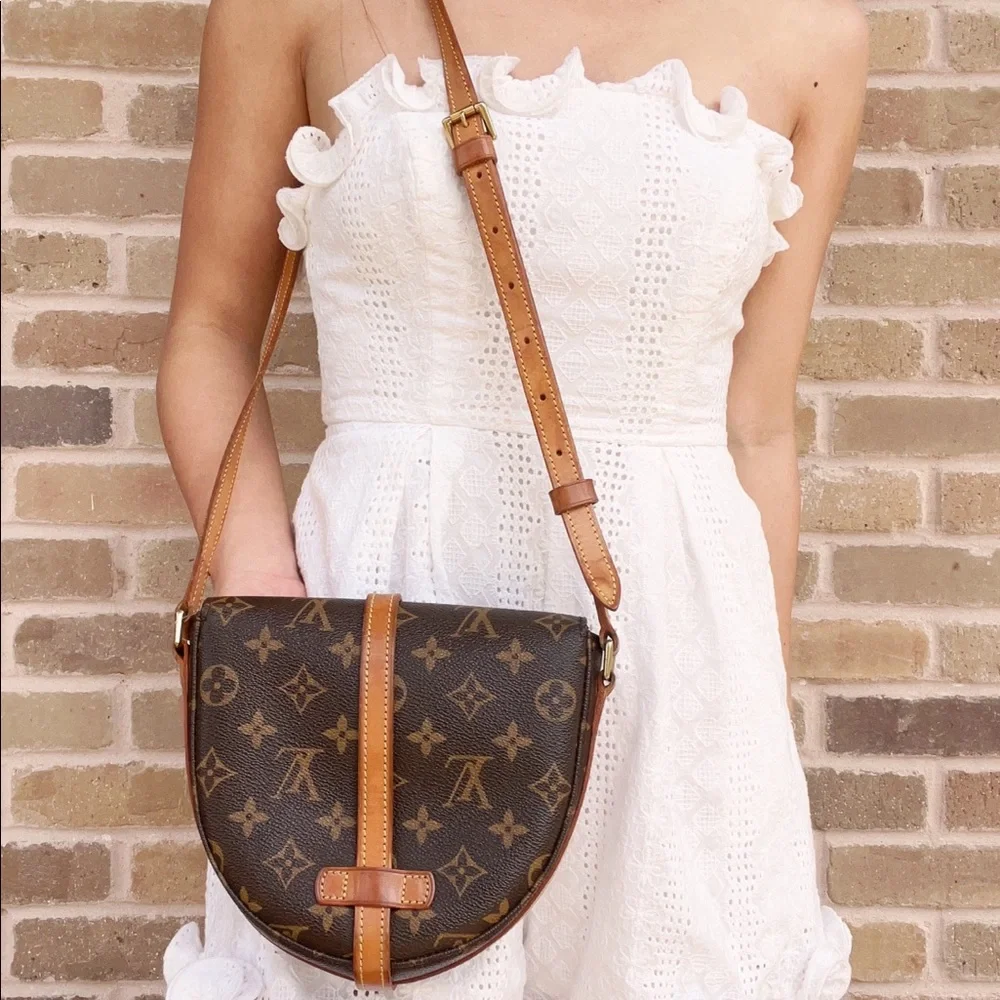 Authentic✅ Louis Vuitton PM Shoulder Bag Monogram Brown Half Moon Crossbody - Picture 2 of 16